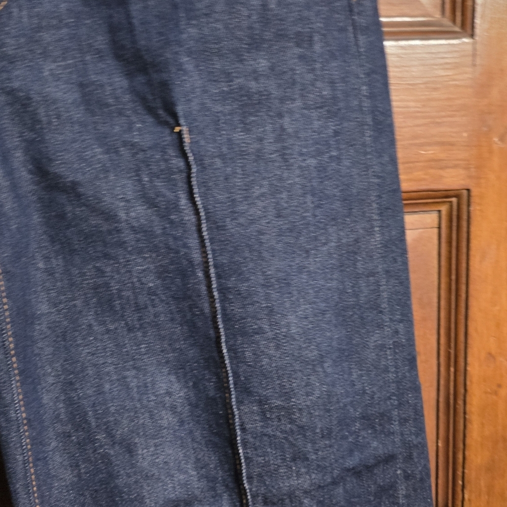 Loft  Outlet High Rise Wide Leg Crop Jeans In Dark Wash Size 0 - Picture 5 of 12